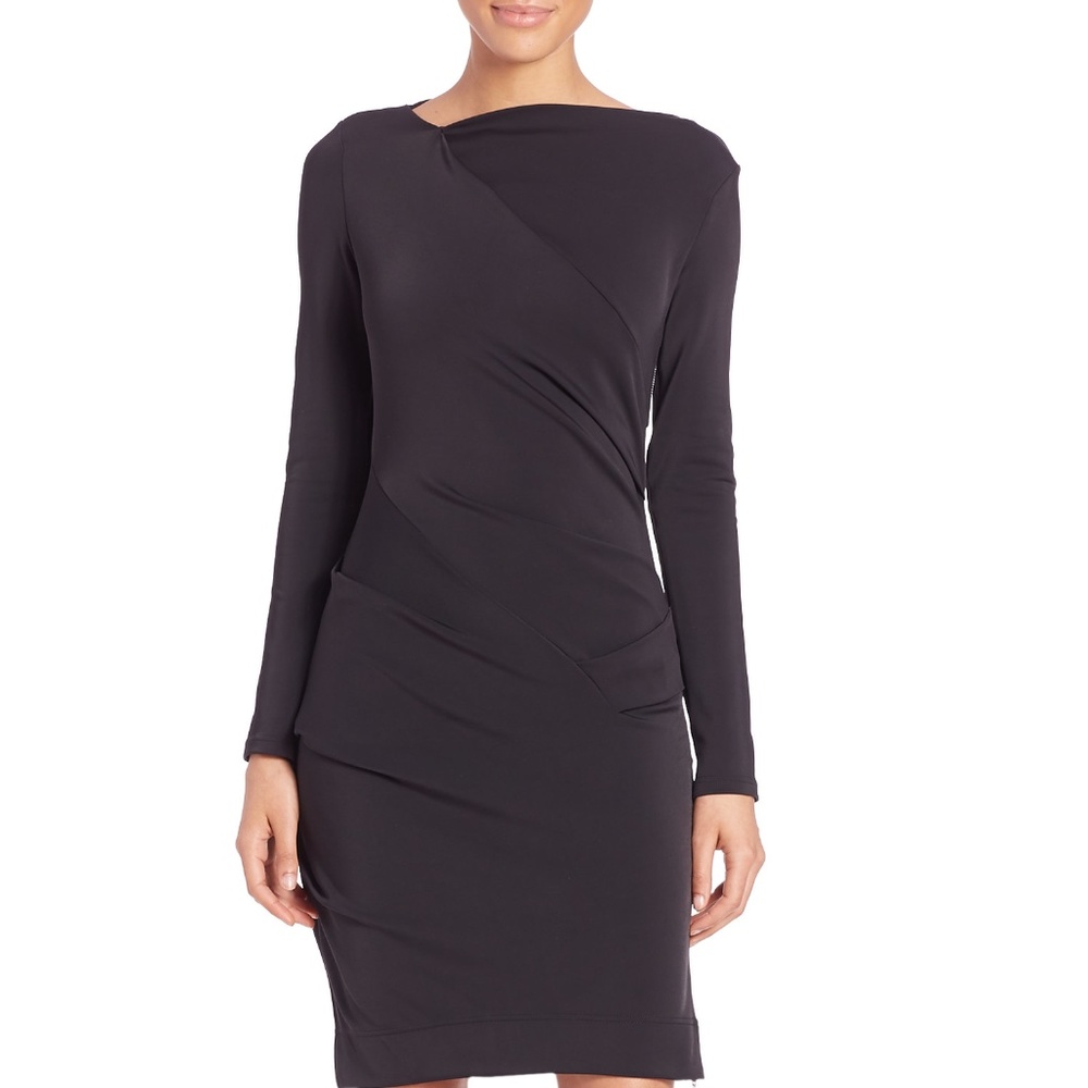 Needle & Thread Black Rouched Side Zip Dress - Picture 3 of 8